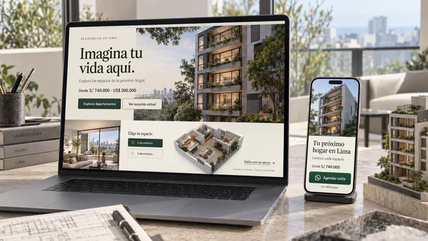 Plataforma web para inmobiliarias y proyectos residenciales en Perú